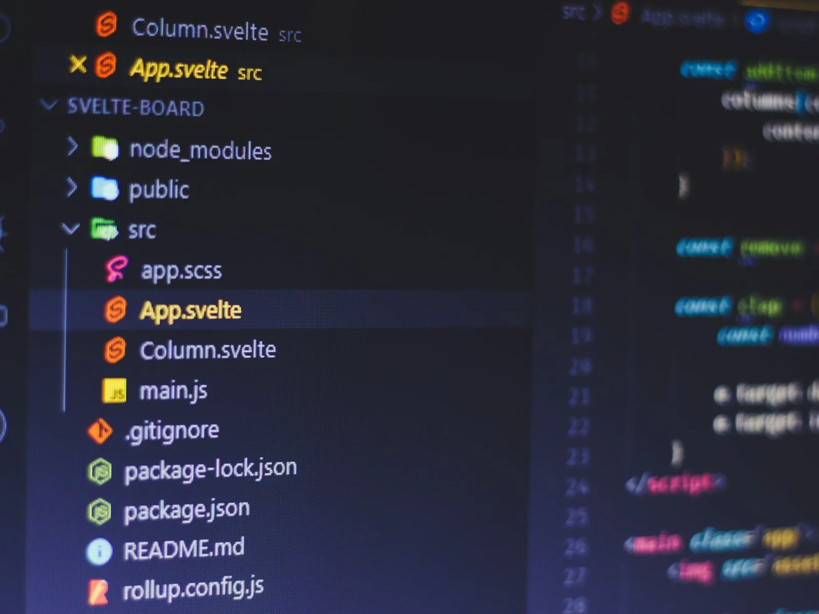 Projektverzeichnis einer Web-Anwendung mit Komponenten und Konfigurationsdateien.