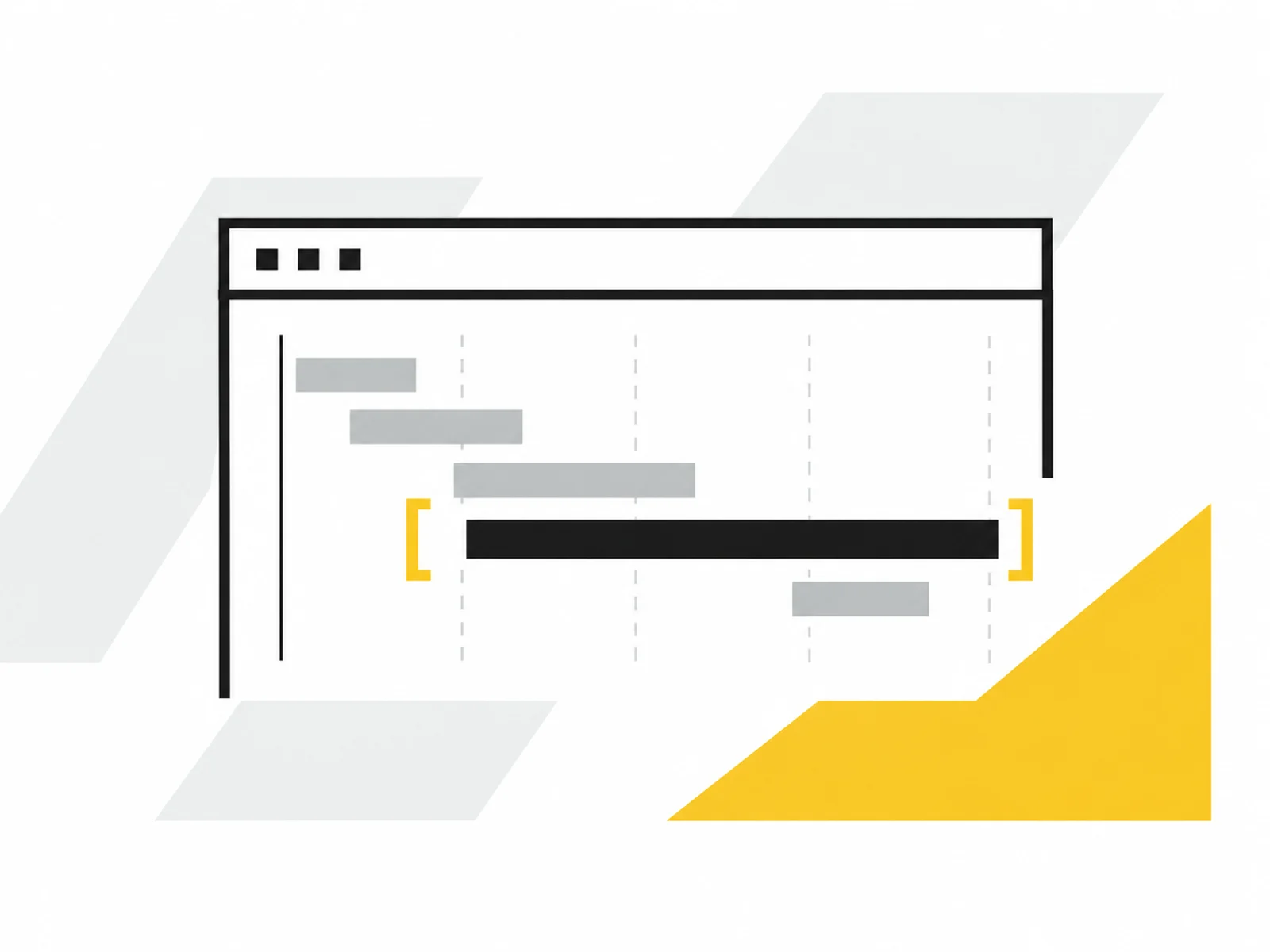Ladeablauf einer Website mit einer auffällig langen, gelb markierten Ressource.